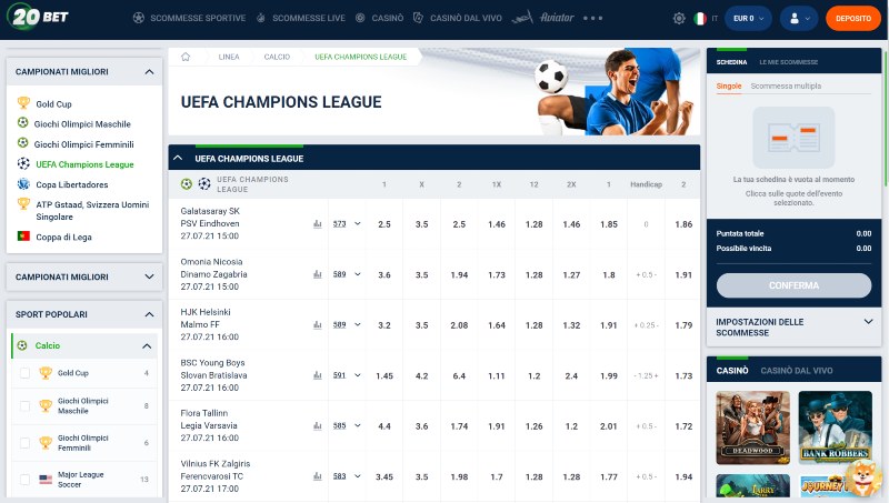 20bet homepage