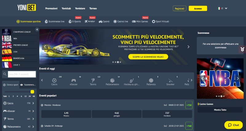  Yonibet homepage