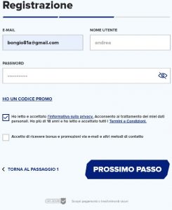 Sportaza registrazione 2
