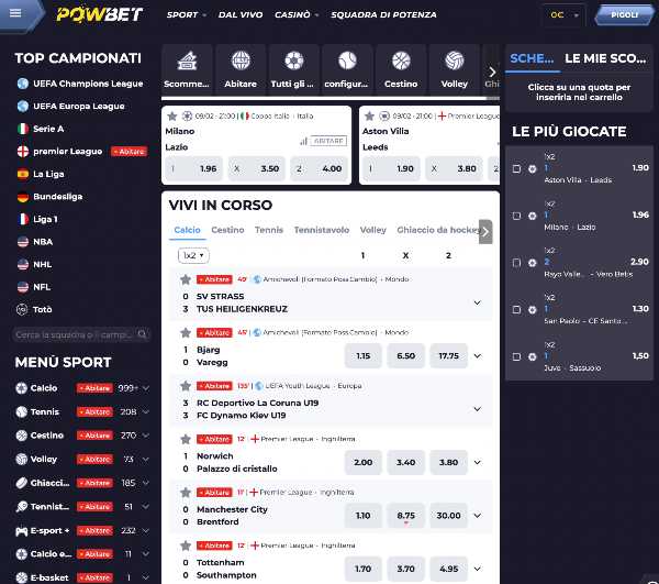 powbet scommesse migliori bookmaker non aams
