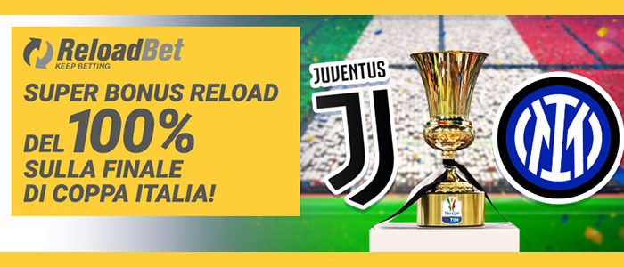 Bonus Reloadbet Coppa Italia fino a 50 euro Bonus coppa italia reloadbet