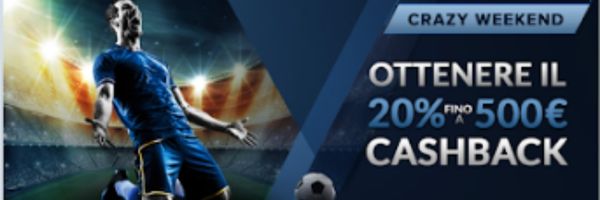 Bonus crazy cashback weekend con Babibet sport Cashback babibet