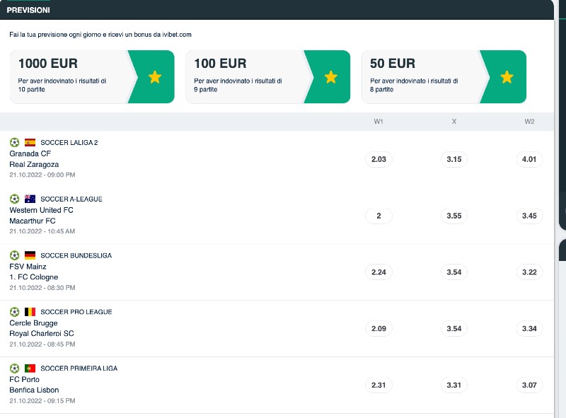 bonus benvenuto ivibet